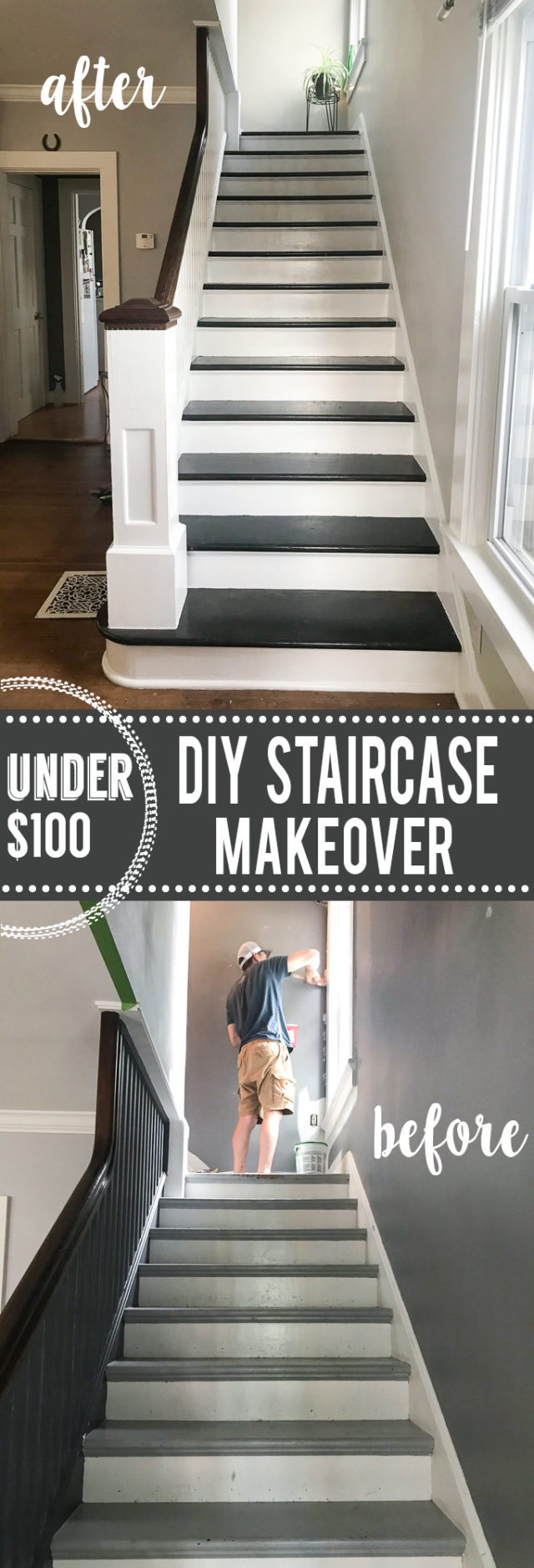 DIY Staircase Remodel from The Fitchen