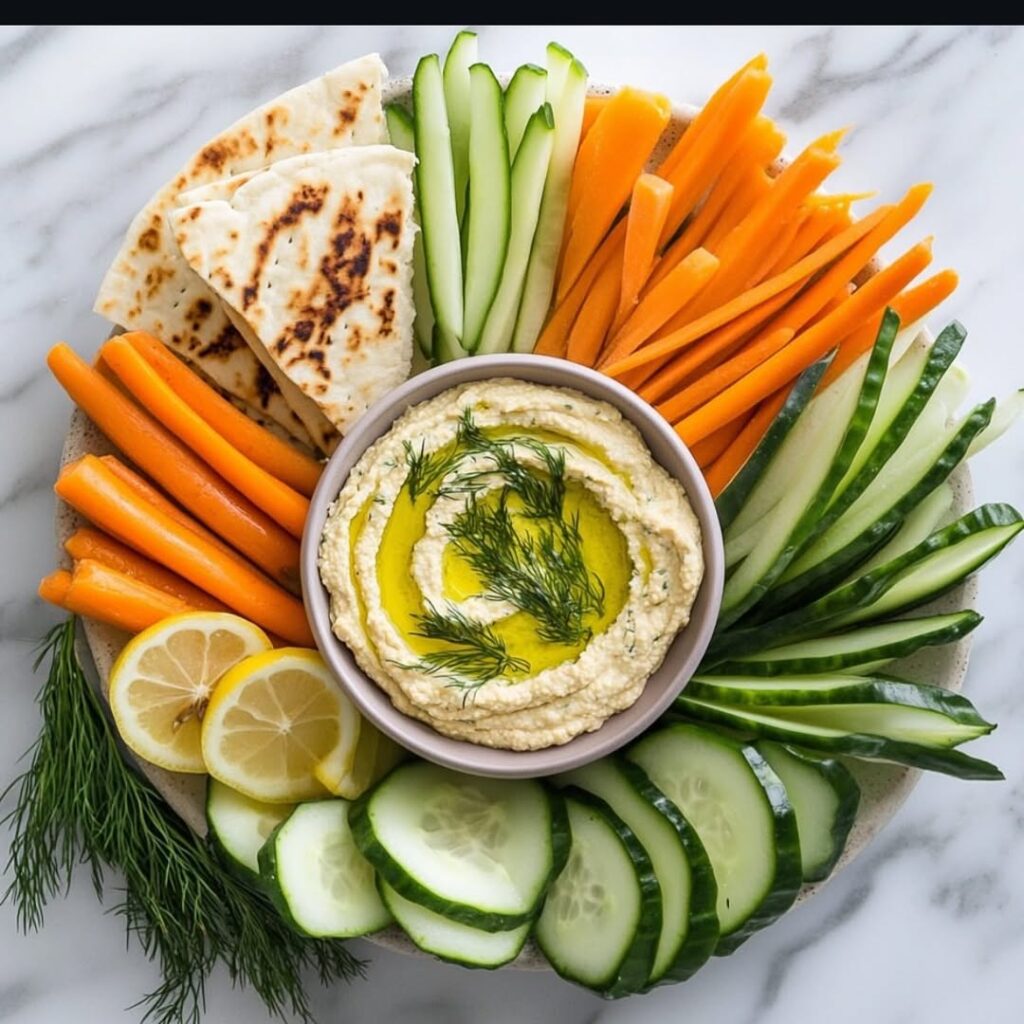 Vegetable Sticks with Hummus