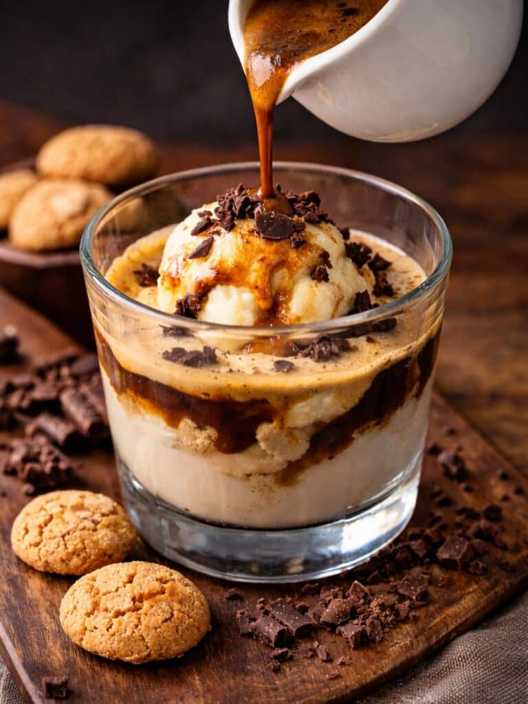 Affogato With Chocolate Shavings