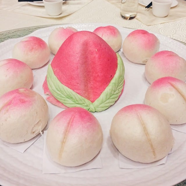 Peach-Shaped Buns