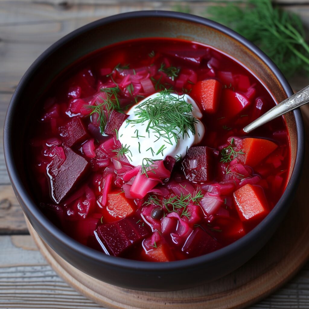 Polish Beet Soup bowl