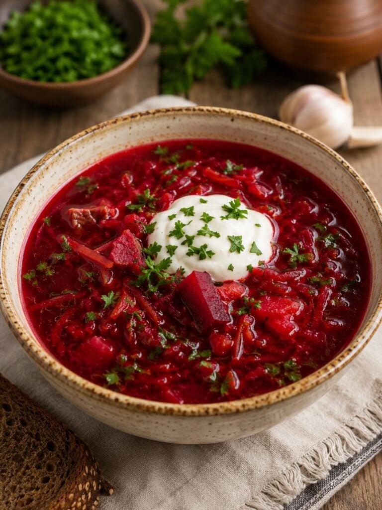 Polish Beet Soup dish