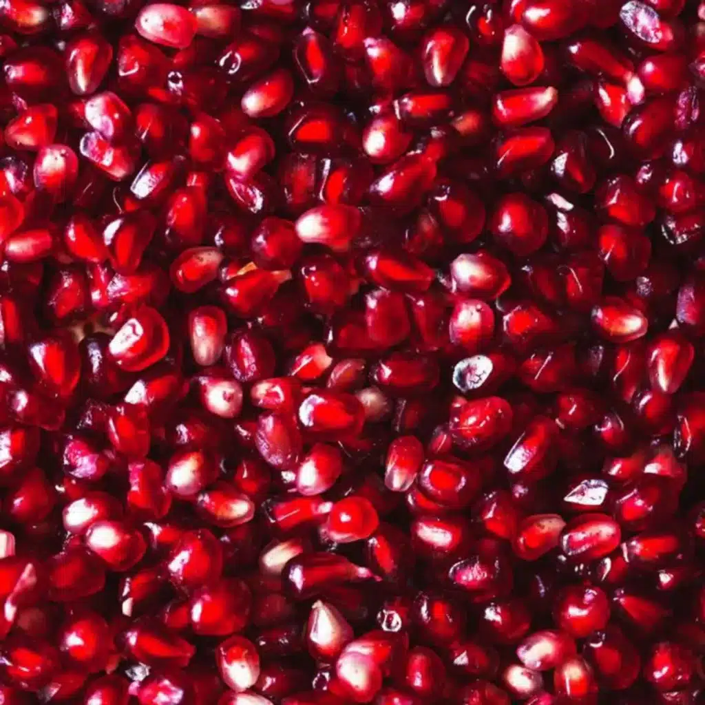 Pomegranates close up